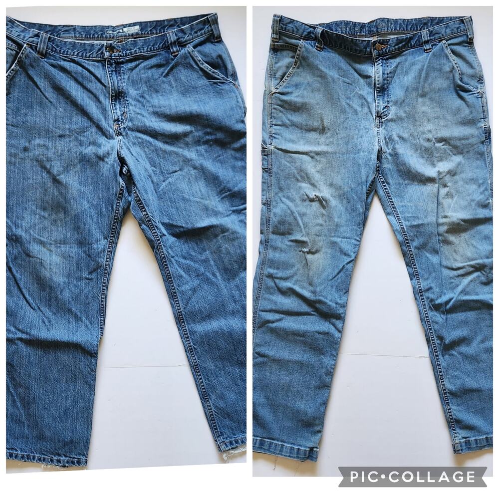 x2 Carhartt 42x30 Loose Fit Straight Leg Jean Utility Work Farm Ranch BD4941-M